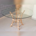 Cane Natural Dining Table With 4 Chairs